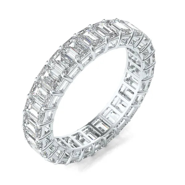 Emerald Cut Full Eternity Band